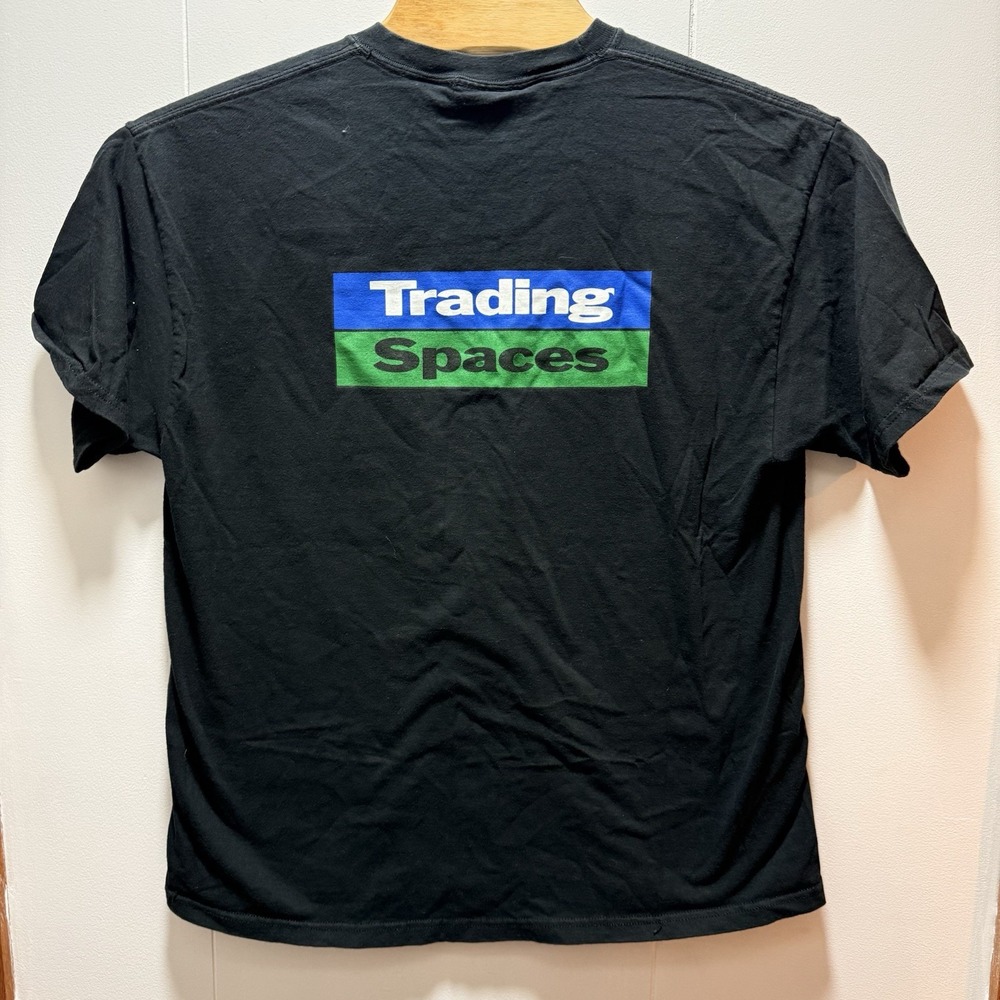 Vintage‎ Discovery Channel TLC Trading Spaces T-Shirt Size XL Black Short Sleeve